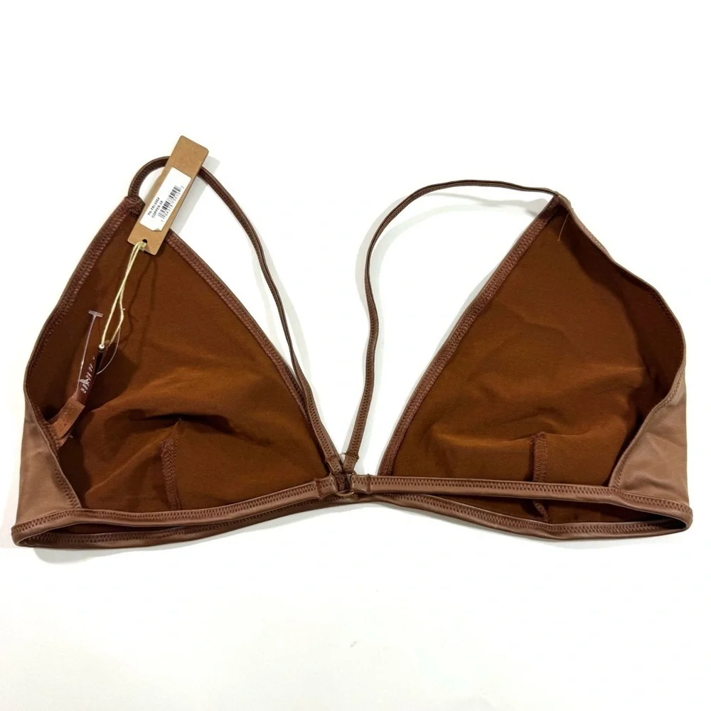 New Skims Swim Wet Jersey Triangle Bra Top Bikini Unlined Copper